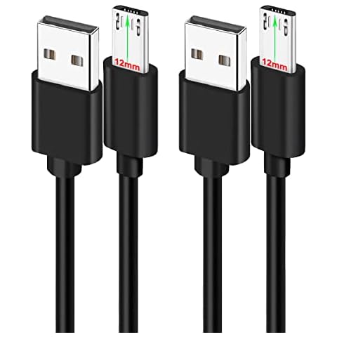 UNIDOPRO 2Pcs 3FT 12mm Long Tip Micro USB Cable Compatible with Blackview BV4000 BV4900 BV5500 Pro/Plus BV5800 BV6000 BV6000s /Oukitel WP12 WP8 Pro, WP6/Doogee/Ulefone Armor X7 Pro X6 X5 Rugged Phones Cover