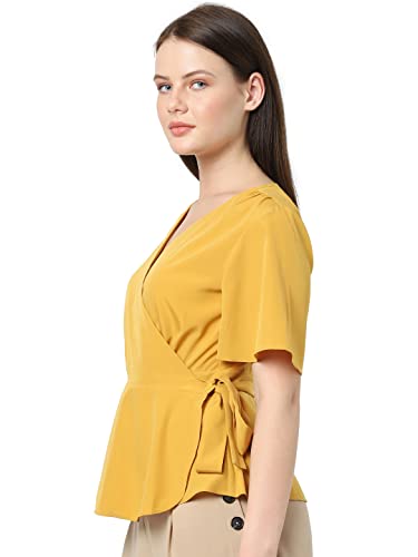 Image of VERO MODA Women's Polyester Regular Fit Stylised Top