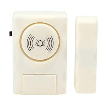 PagKis Wireless Door Window Security Burglar 105 Decibel High Alarm with Magnetic Sensor Anti Theft System for Home Office (White)