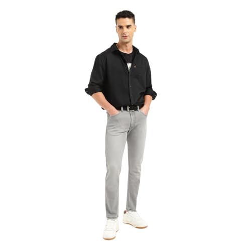 Image of Levi's Men's 512 Mid Rise Fitted Jeans Grey