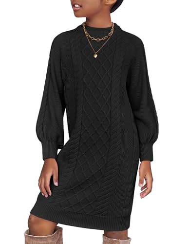 Arshiner Girl's Sweater Dress Puff Long Sleeve...