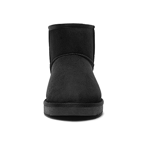 Dream Pairs Women's Dsb214 Winter Snow Boots Classic Faux Fur Lined Slip On Ankle Boots Black Size 9 M Us #TOP3
