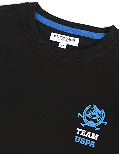 Image of U.S. Polo Assn. Men Cotton Crew Neck Logo Solid Sweatshirt