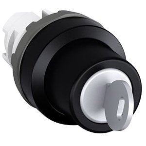ABB M3SSK4-101 Selector Switch Operator, 22 mm, Momentary, Key Operator, Black