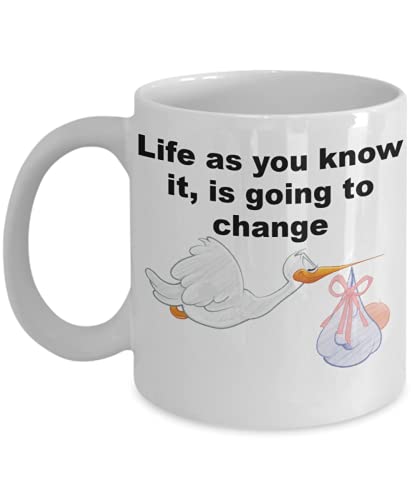 Funny coffee tea mug for New Parents, Pregnancy announcement, Baby shower, gender reveal - Gift to Husband, Boyfriend or Fiancé– Life as you know it