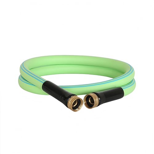Atlantic Female to Female Heavy Duty Garden Hose 5 ft x 5/8 Inch Green Water Hose Short Connection Leader Hose (5ft)