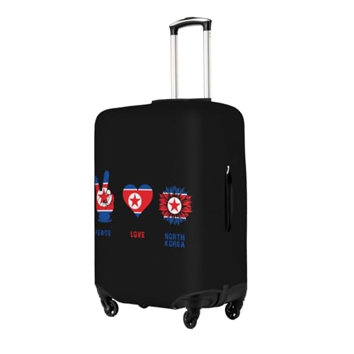 Peace North Korea Koreans Flag Travel Luggage Cover Washable Suitcase Case Suitcase Protector Fit Luggage Cover Medium2
