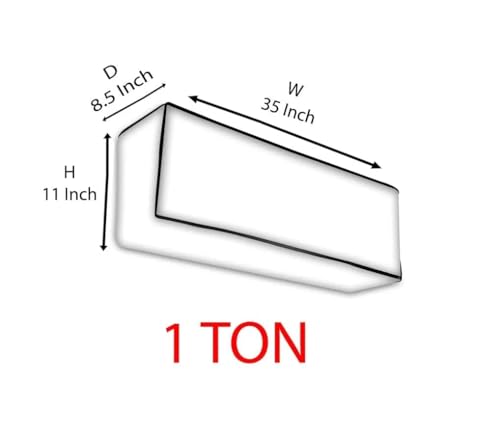 Da Anushi Polyester Split Ac Cover Indoor Unit For 1 Ton Capacity Ac, All Weather Cover/Attractive Digital Prints/Dustproof/Water Resistant Split Ac Cover (Maroon Leaf)