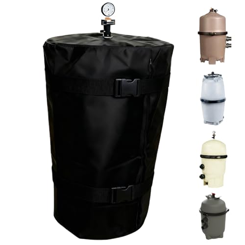 JINLI Universal Swimming Pool Filter Cover-Compatible with Most Brands of Underground/Above-Ground Swimming Pool Filter cores and DE Filters, Providing Protection Against Wind and rain in Winter