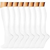 8 Pairs Compression Socks Women & Men -Best Medical,Nursing,Travel & Flight Socks-Running &...