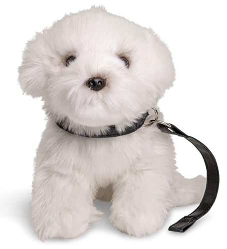Uni-Toys - Maltais avec Laisse - 26 cm (Longueur) - Chien en Peluche - Peluche, Doudou