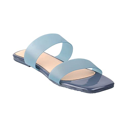 Image of Metro Women Synthetic Leather Flat Slip-on Fashion Sandal