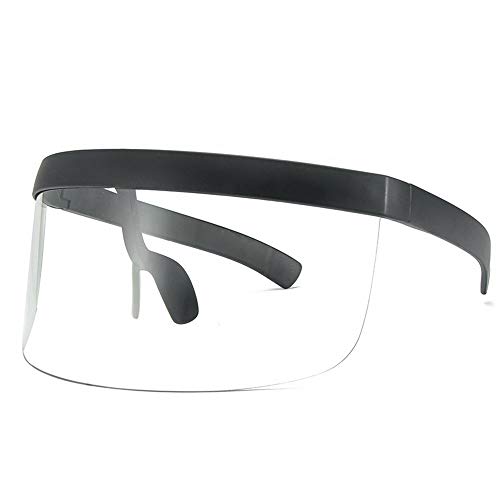 mincl/Super Large Futuristic Oversize Shield Visor Sunglasses Flat Top Mirrored Lens 172mm