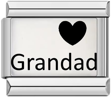 Image of Family 9mm Italian Style Charm Links | fit all classic 9mm Italian Style Charms Bracelet | UK stock (Grandad)