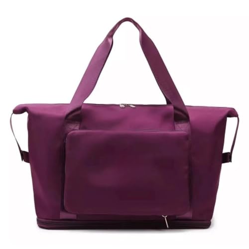 Mala de viagem dobrável leve de grande capacidade(roxo)