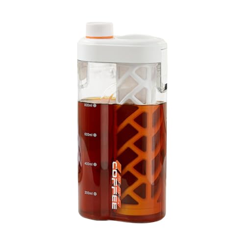 Cafeteras para preparar café en frío: máquina para preparar té en frío, filtro fino de malla 350, botella portátil a prueba de fugas con báscula para cocina, té, camping, bebidas aromatizadas, para el