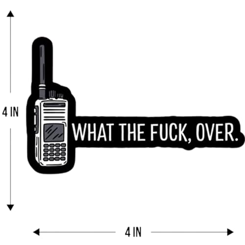 Image of eDesign 2-Pack WTF Over Black Sticker What The Fuck Over Sticker Decal - 4 Inches - for Waterbottle Car Truck Van Window Bumper Laptop Tablet Cup Tumbler and Any Smooth Surface