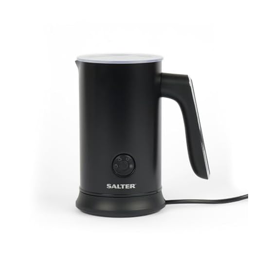Salter Chocolatero Fabricante de Chocolate Caliente - Espumador Automático de Leche 4 en 1, Calienta y Espuma Leche Fría y Caliente, 240ml/115ml, 500W, Sin Cables, Panel LED, Para Café, Latte Helado