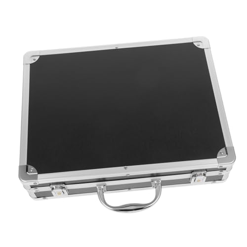 Vaguelly Aluminum Alloy Briefcase Portable Hard Case for Tools and Documents Shockproof Design Capacity Storage for Professionals and Enthusiasts