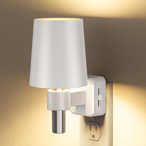 Image of Briignite Night Light, Dimmable Night Lights Plug into Wall, Dusk to Dawn Sensor, Soft White 3000K, 0-100LM, Plug in NightLight, Vintage Night Light Compact for Hallway Bedroom Stairway