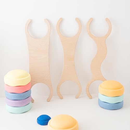 Stapelwelt personalisierbare Abenteuerbrücke für Stapelstein®, Stapelsteine® Zubehör, Brett, Balancierbrett, Geschicklichkeit Training für Kinder für Sport und Freizeit