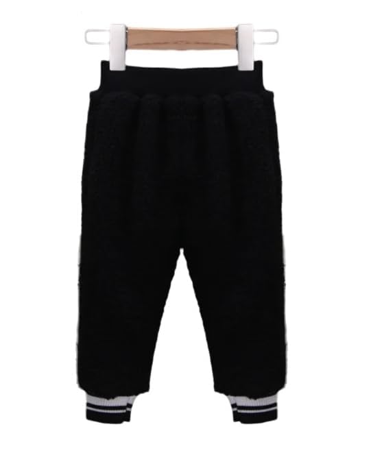 AMEEHA Kids Cartoon Design Hooded Fur Fleece Tracksuit Set, Winter Wear (IN, Age, 12 Months, 18 Months, Black-White) 2