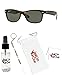 Ray-Ban RB2132 New Wayfarer Sunglasses + Vision Group Accessories Bundle (Tortoise/Crystal Green Polarized (902/58), 55, Millimeters)