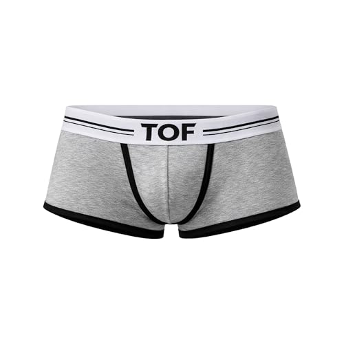 Bóxers ajustados hombre TOF Paris ropa interior premium de algodón gris