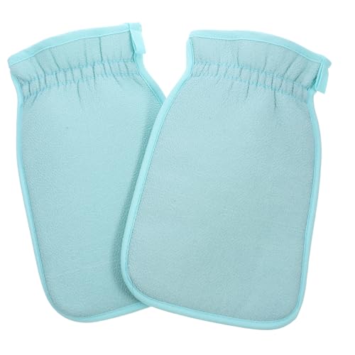TOVINANNA 2pcs Exfoliating Bath Gloves Dual Sided Shower Scrubber for Deep Cleansing Skin Exfoliating Mitts for Adults Enhances Skin Health and Comfort