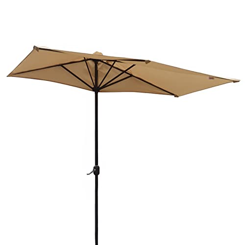 Parasols Parasol paraguas de jardín 1 PCS 2.5 * 1.2m Parasol solar de jardín, Parasol paraguas de mercado, fácil de ensamblar, impermeable, con 5 costillas, para balcón, mesas de comedor, jardines,