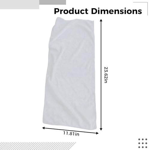 boxoon 10 Pcs White Microfiber Cleaning Towels, 11.8 x 23.6 in / 30 x 60 cm, Soft and Non-Linting, Highly Absorbent, Multipurpose Cleaning Cloths for Home, Kitchen, Car, Glass, and Floor Cleaning - Image 2