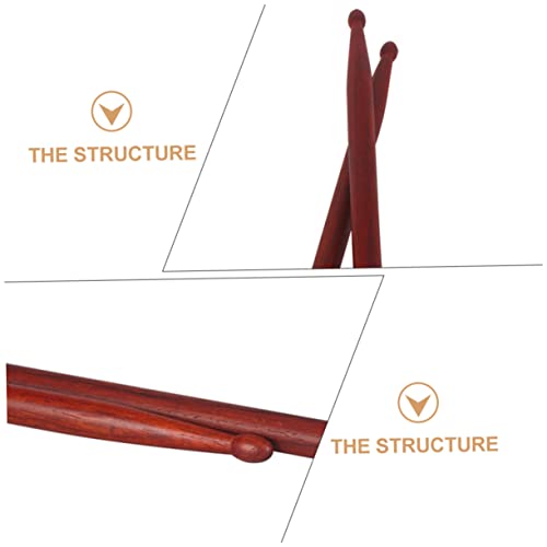 LIFKOME 1 par de baquetas duraderas para instrumentos de percusión, mazos cómodos para caja y batería de jazz, prácticas y seguras, de madera para músicos miniatura 6