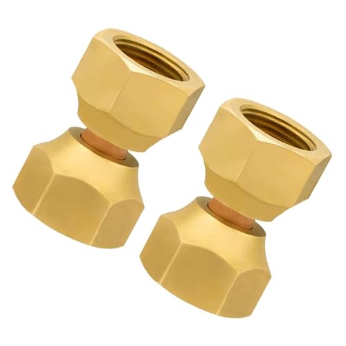 Whltzf TEMPERATACIÓN ALTACURA ARRILLA SIN PRIMERAS SWIVELS Adaptador Tuerca 3/8 Pulgadas Roscadas para Líneas Petróleo Líquido Aire Ajuste BrasStube para Líneas Combustibles