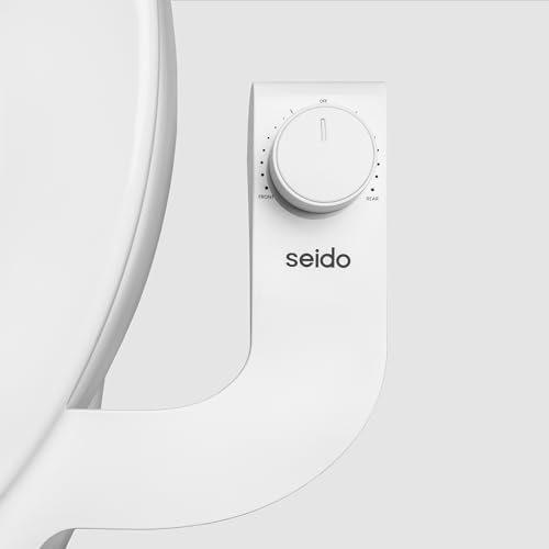 seido Origin 1.0 - Ultra-Slim Non-Electric Bidet Attachment for Toilet – Dual Nozzle, Adjustable Water Pressure, Easy DIY Installation, Self-Cleaning Sprayer, Eco-Friendly Design (White)
