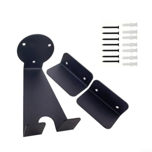 TDCuizent Gancho de pared de metal para bicicleta para bicicletas de montaña y carretera, ahorro de espacio, colgador de almacenamiento vertical con moderno acabado negro accesorios de instalación