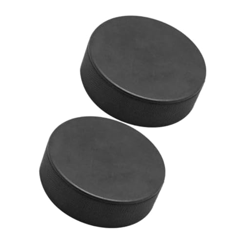 Gogogmee 2Pcs Ice Hockey Puck Multi Function Indoor Training Balls for Adults Durable Smooth Sliding Design for Roller Skating Ice Hockey Practice