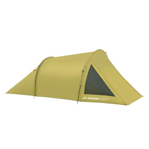 Carpa túnel para camping moto 2 personas amarilla miniatura 1