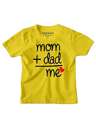Image of PrintEasy� Mom Dad & Me Cotton Round Neck Short Sleeves Unisex T-Shirt for Boys & Girls