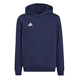 Einstellbare Haube mit Kabel adidas Unisex Kinder Entrada 22 Sweatshirt Kapuzenpullover, Team Navy Blue, D 128 EU