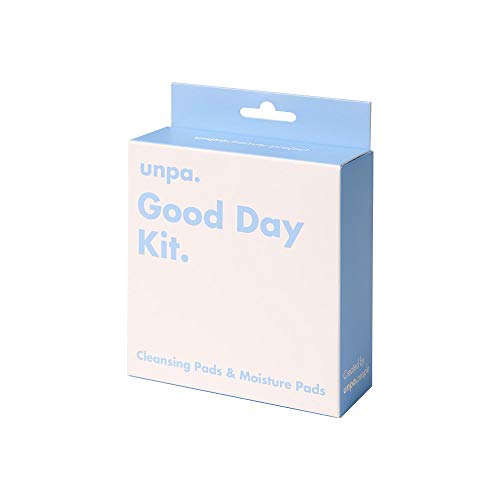 [unpa.] Good Day Kit(6.7g): 6 Sets of Cleansing Pads and Moisturizing Pads. Travel-Sized Makeup Remover Kit for Quick Makeup Fixes & Retouches