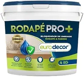 Impermeabilizante para Rodapé Euro decor Rodapé Pro 4KG Contra Infiltração Ascendente Paredes
