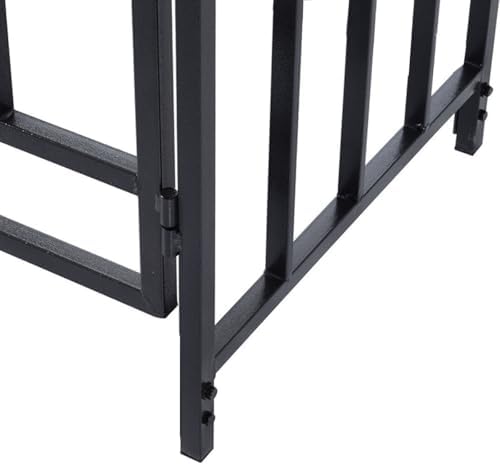 Iron Garden Arch Trellis with Ground Stakes, Stereoscopic Rose Arbor, Garden Arbour for Various Climbing Plant Roses Vines Support Rack, Ceremony Wedding Arch(Black)