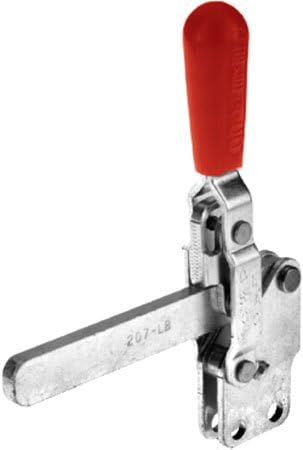 De-Sta-Co Vertical Hold-Down Clamp, Vert. Handle, Solid-bar, Straight base w/500 lbs. cap.-Steel, A=7.48 (1 Each)