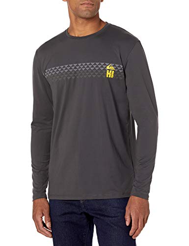 Quiksilver Men's Standard Hawaii Seasons LS Long Sleeve Rashguard SURF Shirt, Tarmac, S
