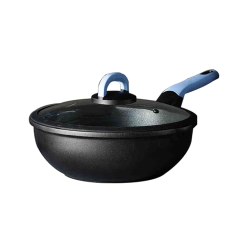 Wok negro con tapa antiadherente de 28 cm miniatura 1