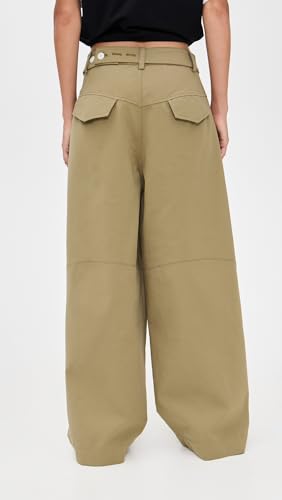 Pixie Market Women's Baggy Khaki Button Pants3