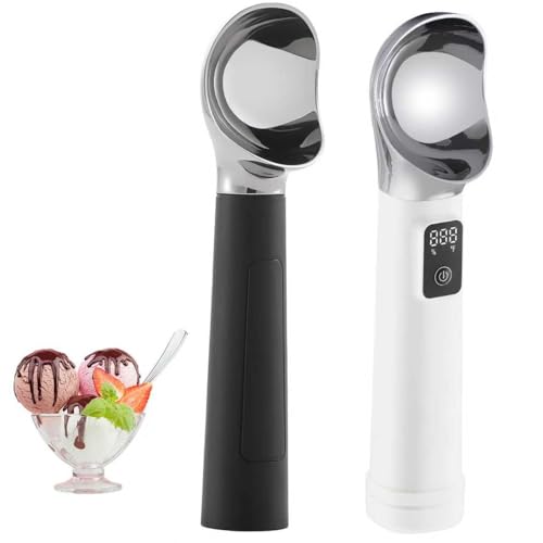 Electric Heated Ice Cream Scoop Value Bundle – 5000mAh & 2000mAh Rechargeable Scoops with LED Display for Easy Scooping