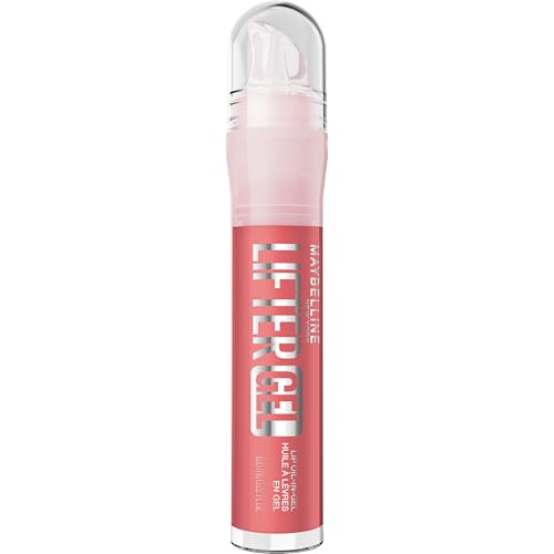 Maybelline New York Brillo de Labios Lifter Gel, Brillo Cristalino, Labios Jugosos, Suaves e Hidratados, Con Ácido Hialurónico, Fórmula de Aceite en Gel, Perfumado, Tono: 006 Strawberry Shake, 6,6 ml