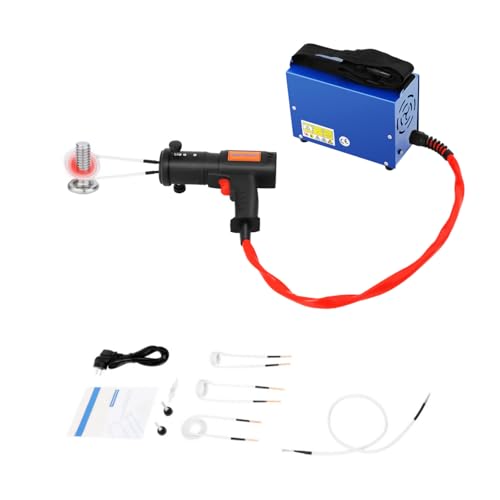 1500W Induktionsheizgerät Kfz Induktionsgerät 800°C Induktion Sgerät 220V Induktionheizung Flameless Induktion Sheizgerät mit 4 Heizspulen Tragbares Magnetischer Induktionsheizkörper für Auto