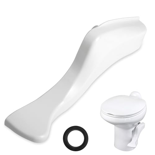 RV Toilet Foot Flush Pedal with Flange Seal for Thetford Aqua-Magic Style II & Residence High Profile Toilets White Flush Pedal Replacement Kit Replaces OEM 42067 Durable RV Plumbing Repair Parts